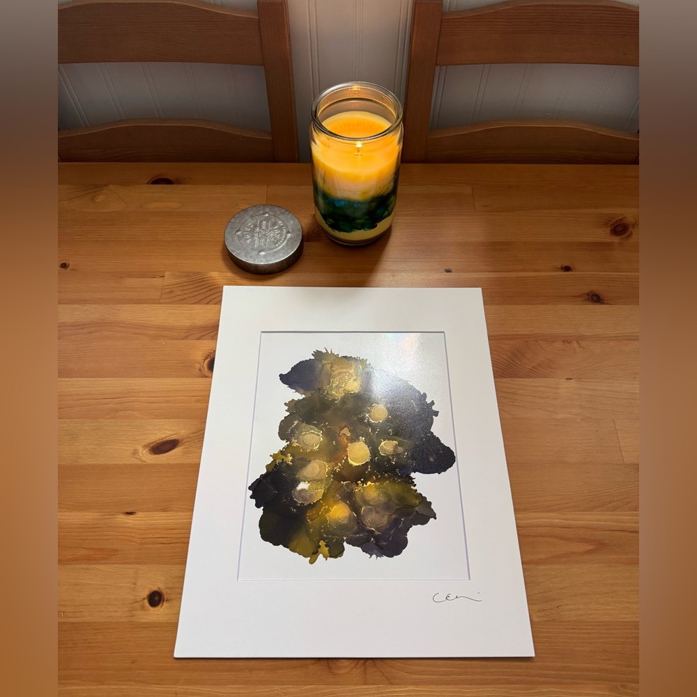 New Original Signed Artwork Alcohol Ink on Paper 203